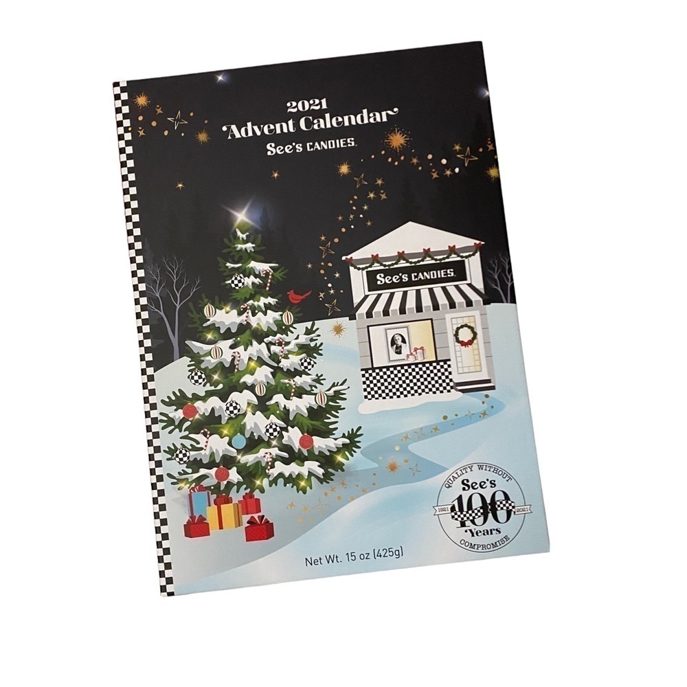 2021 Empty See’s Candy Advent Calendar Box 24 Compartments